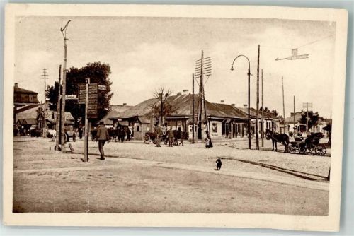 Kowel 1918 Feldpost WK I Lucker Bahnhofstrasse Foto AK