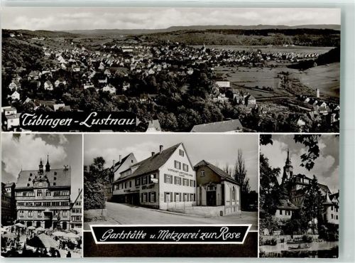 Lustnau Gasthaus und Metzgerei zur Rose Marktszene