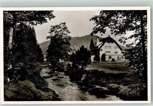 72270 W7292 Obertal , Kr Freudenstadt Foto AK Pension Hotel Adler