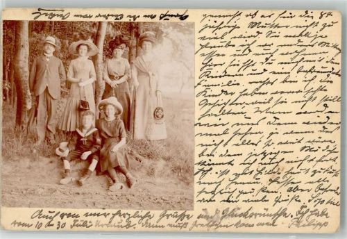 61130 W6369 Windecken 1912 Foto AK Familienfoto Ort lt. Stempel