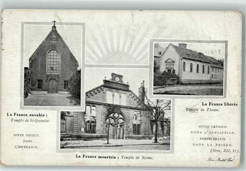 Reims 1916 Kirche St. Qentin thann