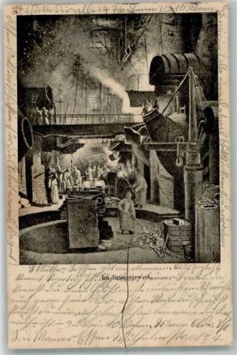 Witten 1906 sig. Montan A. Im Bessemerwerk i.d. krupp`schen Gußstahlfabrik