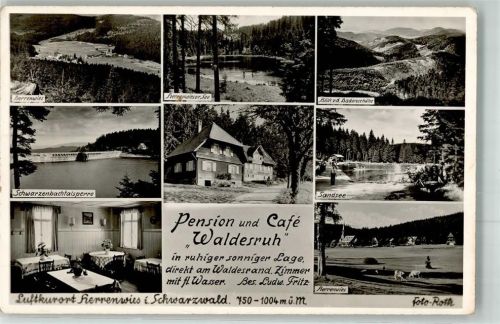 Herrenwies Pension Cafe Waldesruh Ludwig Fritz Herrenwies Scharzenbachtalsperre Sandsee