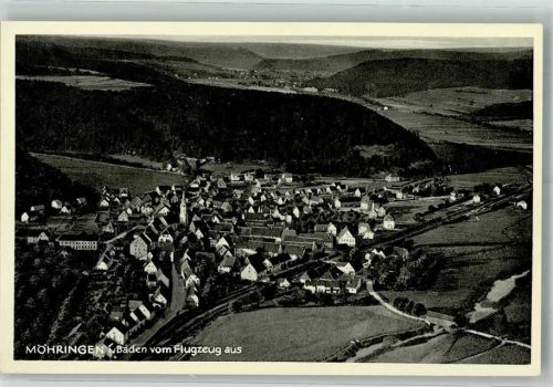 78532 W7200 Möhringen , Baden Foto AK Fliegeraufnahme