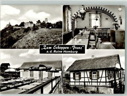 Gössenheim Gasthaus Zum Schoppen-Franz Ruine Homburg