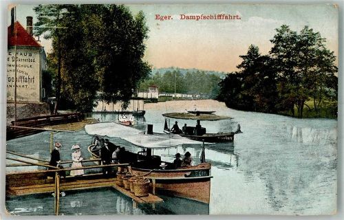 Cheb 1910 Dampfschifffahrt