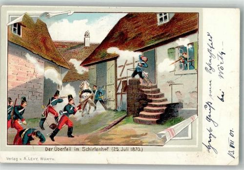 1901 Der Überfall im Schirlenhof 1870 Deutsch-Franz. Krieg Adelskorrespondenz