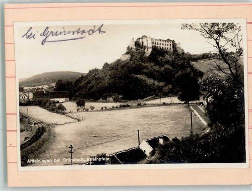 67316 W6719 Altleiningen FOTO KEINE AK Burgruine Altleiningen Original aufmontierte Verlagsmusterkarte