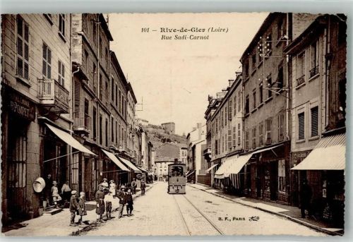 Rive-de-Gier Rue Sadi-Carnot Eisenbahn Geschäft