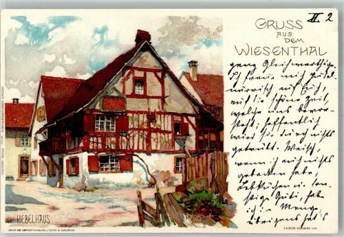 Hausen Adelskorrespondenz Das Hebelhaus sign. Mutter Künstlerkarte