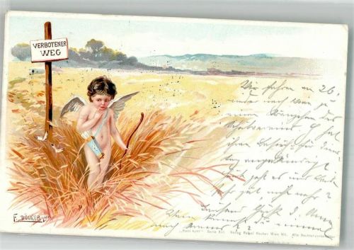 1900 Hab Acht Serie XII Amor am Wegeschild