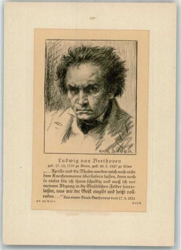 Beethoven Komponist sign. Karl Bauer