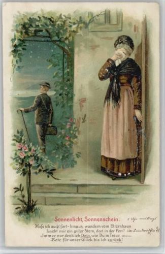 Sonnenlicht, Sonnenschein - Wandern - 1905 AK