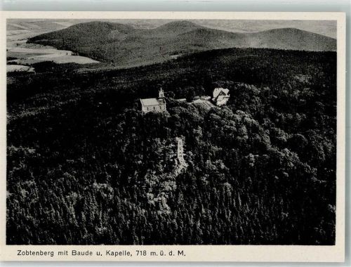 Zobten am Berge 1942 Fliegeraufnahme Baude und Kapelle Zobtenberg
