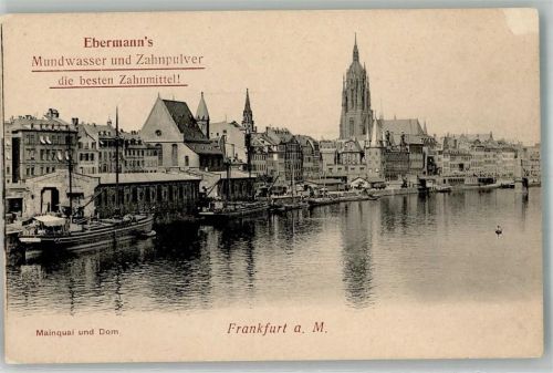 Frankfurt Ebermanns Mundwasser Zahnpulver Ansicht Mainquai