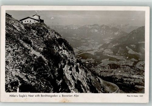 Kehlsteinhaus Hitlers Teehaus mit Alpenpanorama Fotograf Hans Huber Hüttenstempel