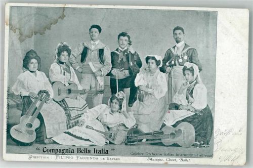 1904 Zupforchester Compagnia Bella Italia Tracht Gitarre Laute Geige