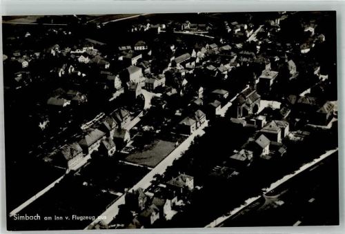 Simbach Fliegeraufnahme Simbach Stadtkern