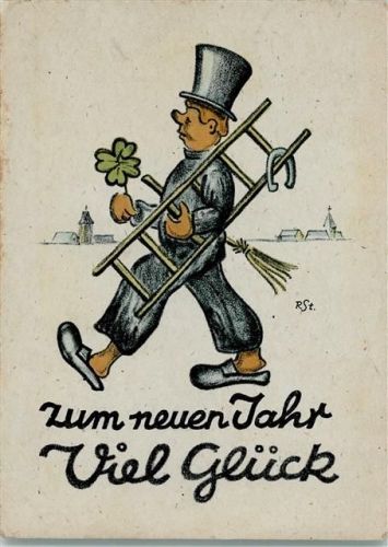 Neujahr, sign RSt , 1948 AK