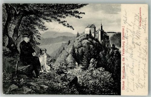Festenburg 1912 Ottokar Kernstock Hund Burg Festenburg