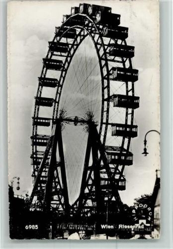 Riesenrad, Wien - Prater 1955 AK