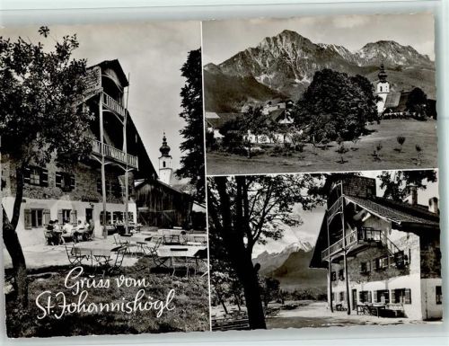 Anger Ortsansicht St. Johannishögl mit Staufengebirge und Watzmann