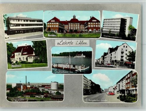 Lehrte Commerzbank Rathaus Stadtkrankenhaus Parkhaus Hohenhorst-See Teilansicht Burgdorfer-Straße Mehrfachaufnahme