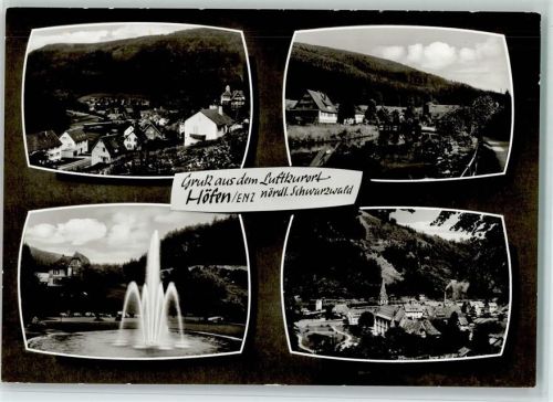 Höfen Ortsansichten Springbrunnen Kirche 4-Bildaufnahme