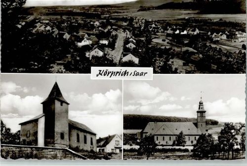 Körprich Gesamtansicht Kirche Ortsansicht 3-Bildaufnahme