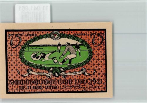 Kahla Sportverein - 3. Sechser Turnier 1921 - Notgeld - Fußball