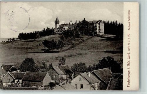 Finsterbergen 1908 Ortsansicht mit Kurhaus Felsenstein