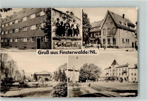 Finsterwalde Märchenhaus Die Sänger von Finsterwalde Postamt Schloßpark HOG Zur Brücke Mehrfachaufnahme