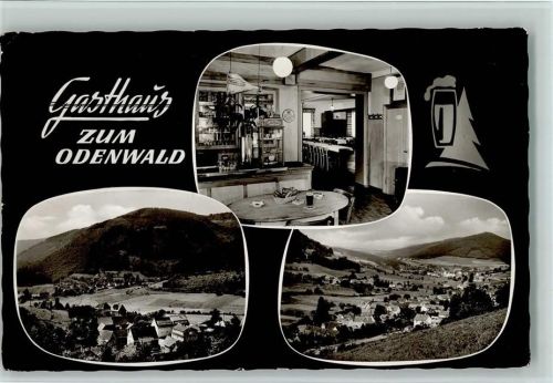 Unter-Schönmattenwag Gasthaus Zum Odenwald Innenaufnahme GAstraum Ortsansichten 3-Bildaufnahme