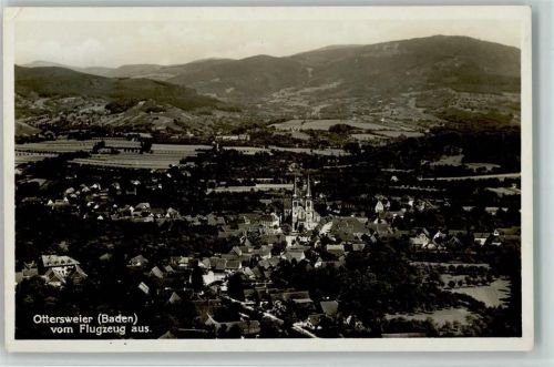 Ottersweier Luftaufnahme Gesamtansicht Bahnpoststempel Zug 983