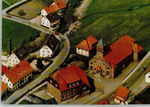 Seebach Luftaufnahme Herz-Jesu-Kirche Baustein