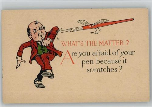 Whats the matter? Schreibfeder fliegt - Humor -