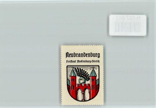 Neubrandenburg Vignette Wappen Kaffee Hag ca 1920-1940