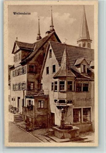 Weikersheim Ortsansicht Gaststätte mit Erker