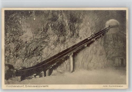 Kochendorf Steinsalzwerk - alte Rutschbahn - ca 1928 AK Bergbau