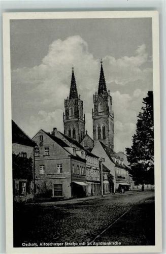 Oschatz Altoschatzer Straße mit St. Ägidienkirche