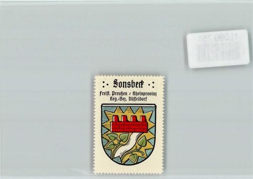 Sonsbeck Vignette Wappen Kaffee Hag ca 1920-1940