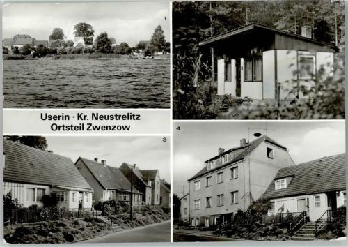 Userin Teilansicht In der Bungalowsiedlung Dorfstraße Vorschulkinderheim des Kreises Neustrelitz 4-Bildaufnahme Foto Ihlow