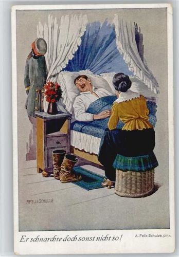 Künstler sign Felix Schulze - Verlag G.B.D. Serie 4251-1 - Soldaten - Stiefel am Bett - 1916 WK I AK -