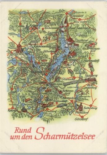 Brandenburg - Rund um den Scharmützelsee - 1968 AK - VEB Verlag Nr. 8054