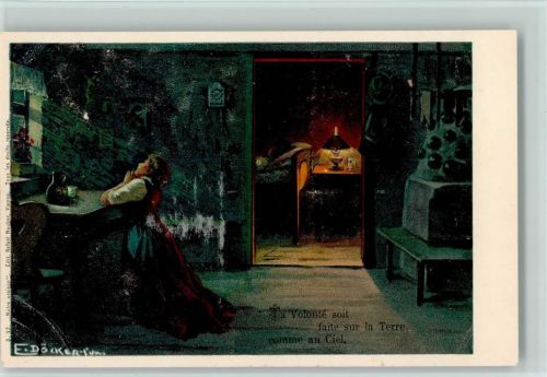 1900 Bauernstube - Frau betet