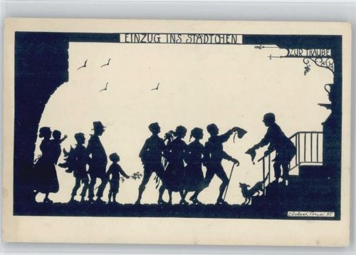 Reihe XXI "Vom Wandern" Wandervögel Einzug ins Städtchen - sign Forck