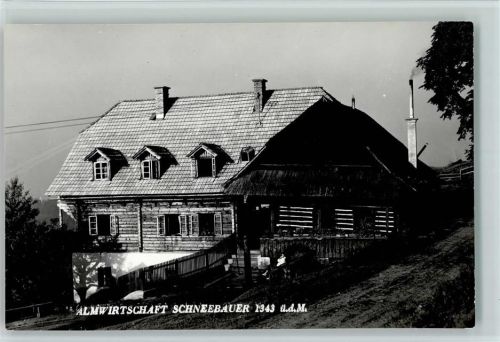 Feistritz Almwirtschaft Schneebauer Hüttenstempel