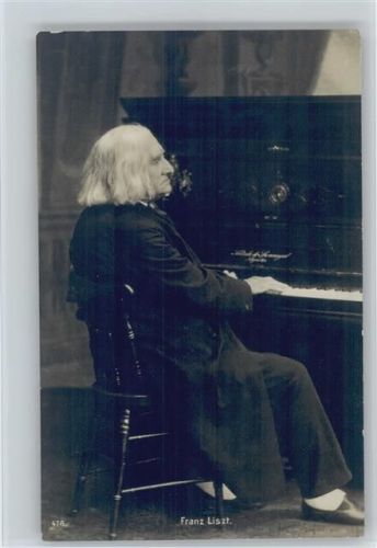 1911 Franz Liszt spielt Klavier Foto AK
