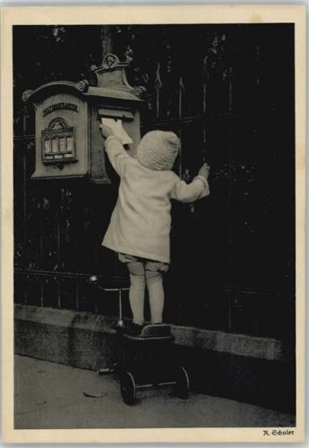 ca 1949 AK Kind mit Dreirad
