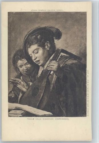 Gemälde von Frans Hals - Singende Chorknaben mit einer Laute